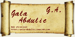 Gala Abdulić vizit kartica
